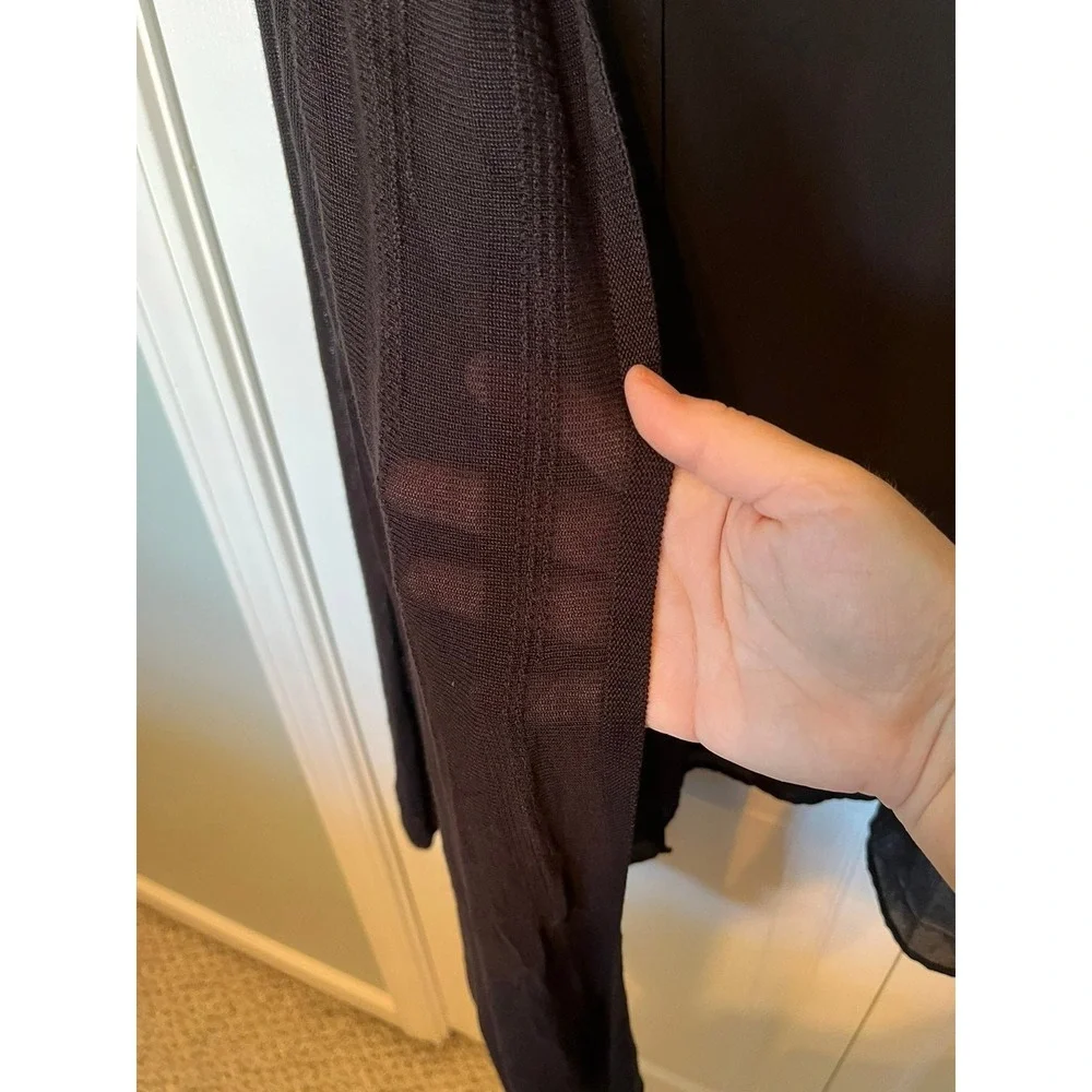 SIMPLY VERA VERA WANG Womens Size XL Open Front Black‎ Cardigan - Picture 7 of 9